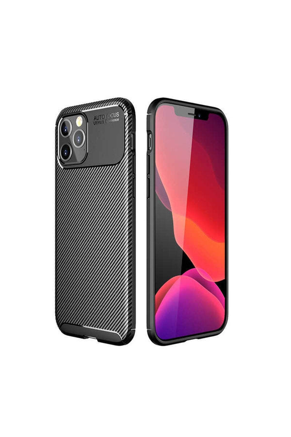 iPhone 12 Pro Uyumlu Negro Karbon Tasarımlı Kılıf - EtyCase Premium Cep Telefonu Kılıfları