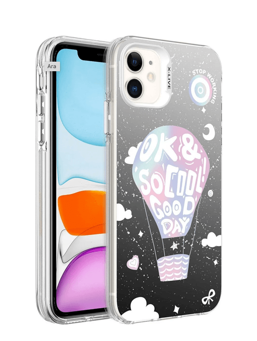 Apple iPhone 12 uyumlu Desenli Silvert Kamera Korumalı Kılıf - EtyCase Premium Cep Telefonu Kılıfları
