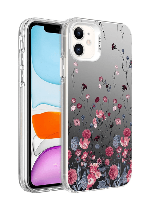 Apple iPhone 12 uyumlu Desenli Silvert Kamera Korumalı Kılıf - EtyCase Premium Cep Telefonu Kılıfları