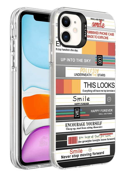 Apple iPhone 12 uyumlu Desenli Silvert Kamera Korumalı Kılıf - EtyCase Premium Cep Telefonu Kılıfları